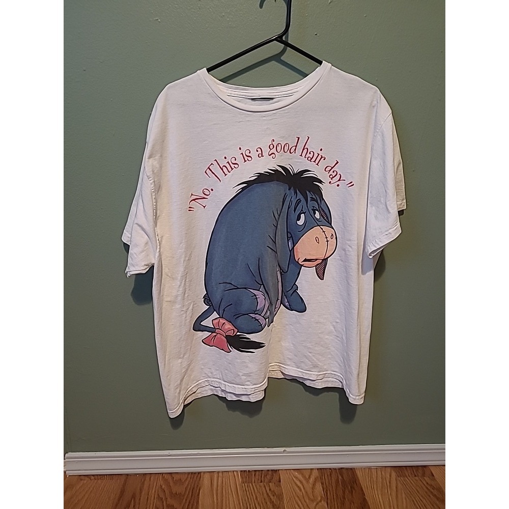 Vintage 90s Disney Winnie-the-Pooh‎ Eeyore Large Print Cotton Tshirt